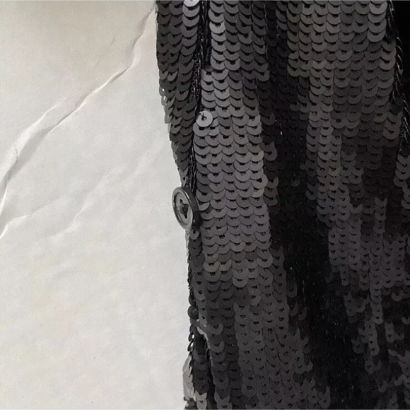 Future Collective By Kahlana Barfield Black Sequin Women’s Shirt Size Small - Picture 4 of 13